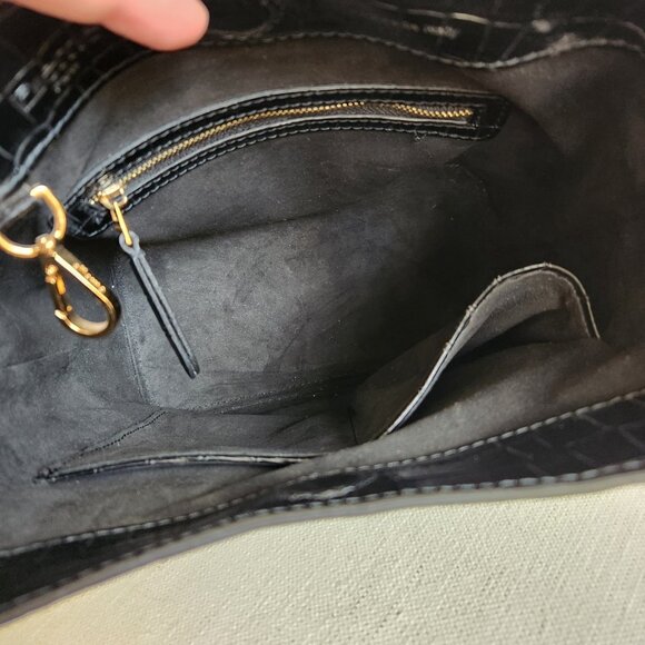 Elleme Paris “Vosges” Croc-Embossed Patent Leather Bucket Bag - EUC - Picture 4 of 15